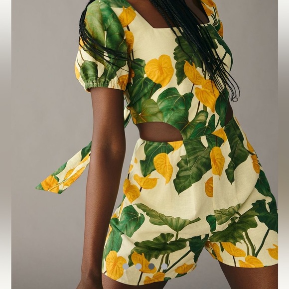 New FARM Rio Cutout Tie Back Romper - Picture 4 of 4